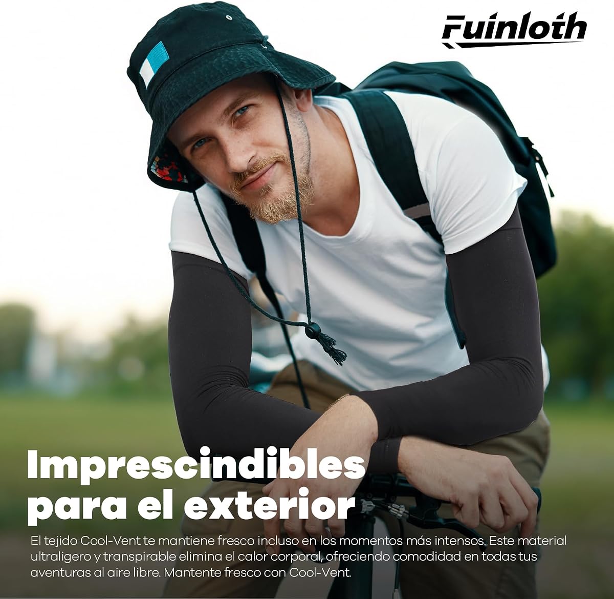 fuinloth Arm Sleeves for Men and Women, Sport Compression Sun Protection — view 6