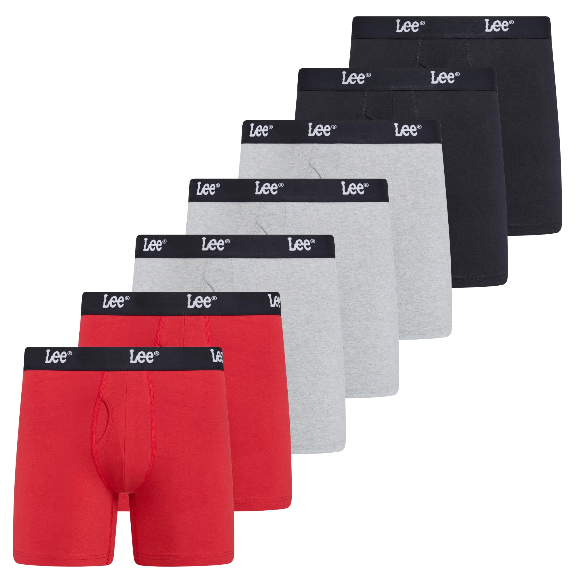 lee mens underwear 7 pack mens boxer briefs for men cotton stretch tagless breathable