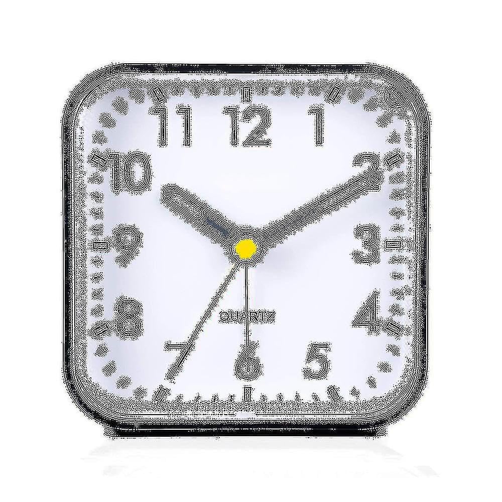 JOYHAPPST Silent Analog Alarm Clock Non Ticking, Gentle Wake, Beep Sounds