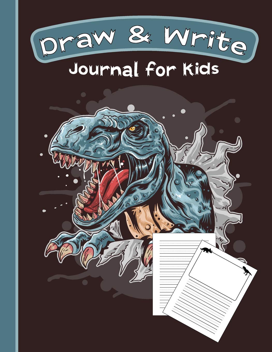 Draw & Write Journal for Kids: Cute Dinosaur Notebook - Primary Draw & Write - Storybook - Diary, 8.5 x 11 110 pages