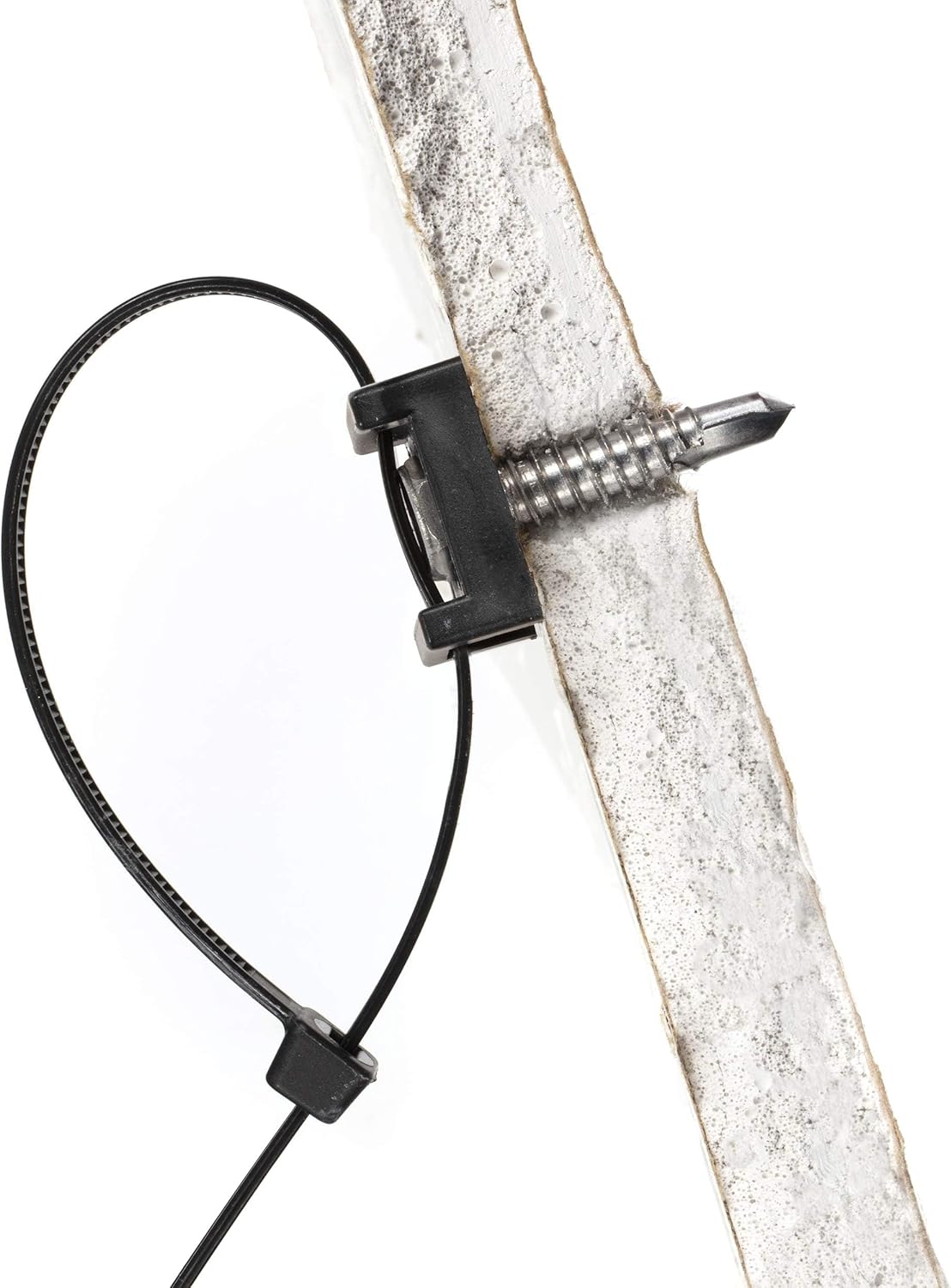 THE CIMPLE CO Saddle-Type Zip Tie Mounts - Mounting Blocks for Cable, Cord, and Wire Organization - Cable Tie Mounting Bases - Saddle-Shaped Anchors for Securing Bundles of Wires - 100 Pack, Black