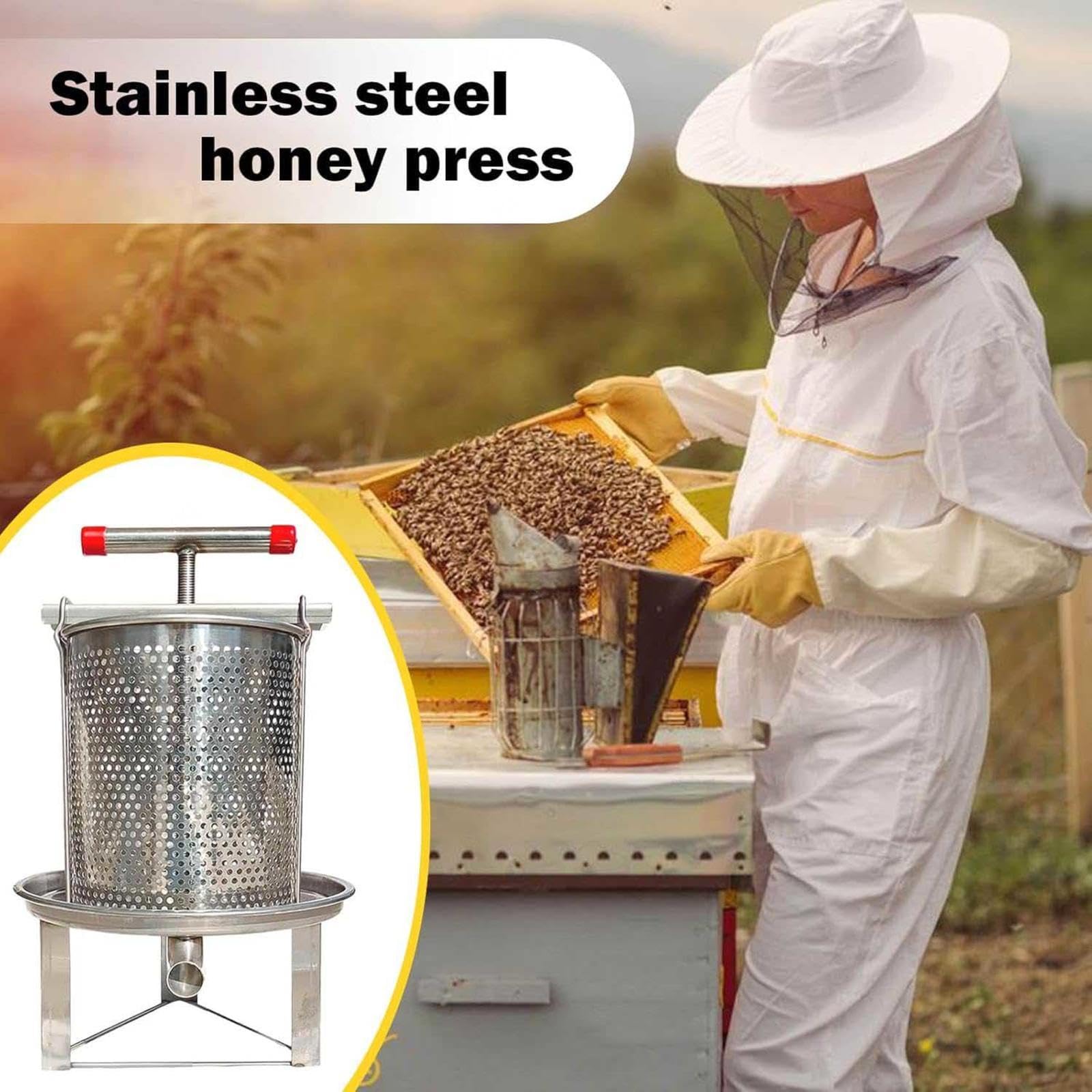 manuelle honigschleuder manuelle honigpresse large bee honey press extractor wachspresse bienenzucht werkzeug imkereibedarf für honig obst öldruckentwässerung