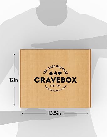 CRAVEBOX Snack and Candy Box (115 Count) Summer Variety Pack Bundle Assortment Gift Basket Adults Kids Care Package Boyfriend Birthday Office College Teen Boys Men Students Food College School