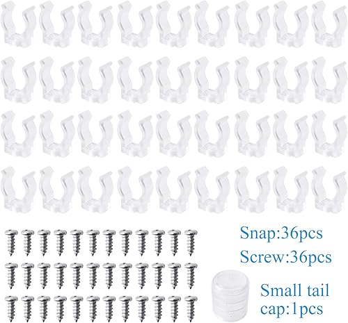 Miniatura 2 de Clips de luces LED para cuerda, paquete de 36 clips de luces de cuerda, soporte de montaje, clips de fijación, cinta de luz, clips de fijación de