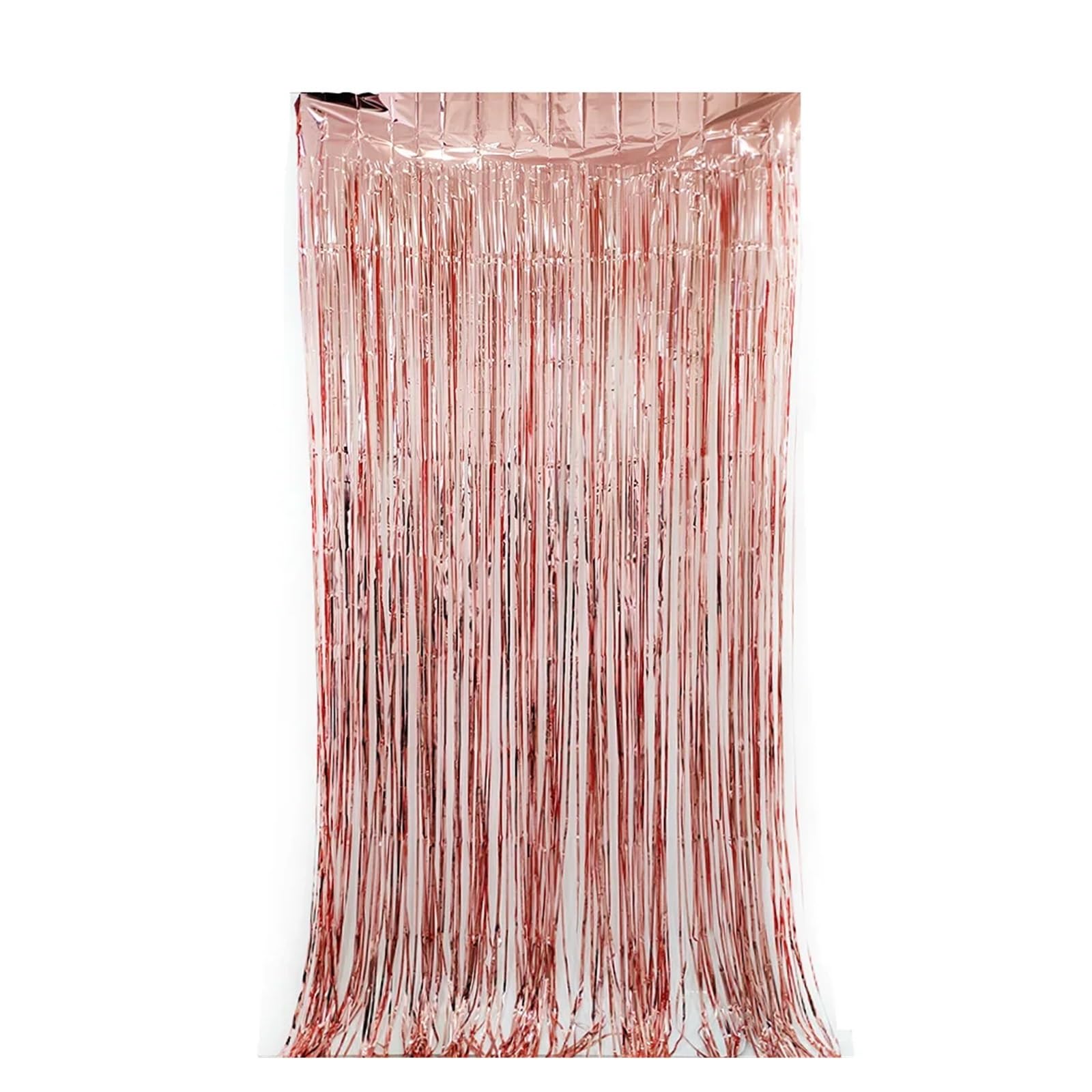 EnxJire Fringe Backdrop Curtain 2 Packs Backdrop Party Decorations Tinsel Curtain Foil Fringe Decor Photo Booth Streamer Supplies(Rose gold)