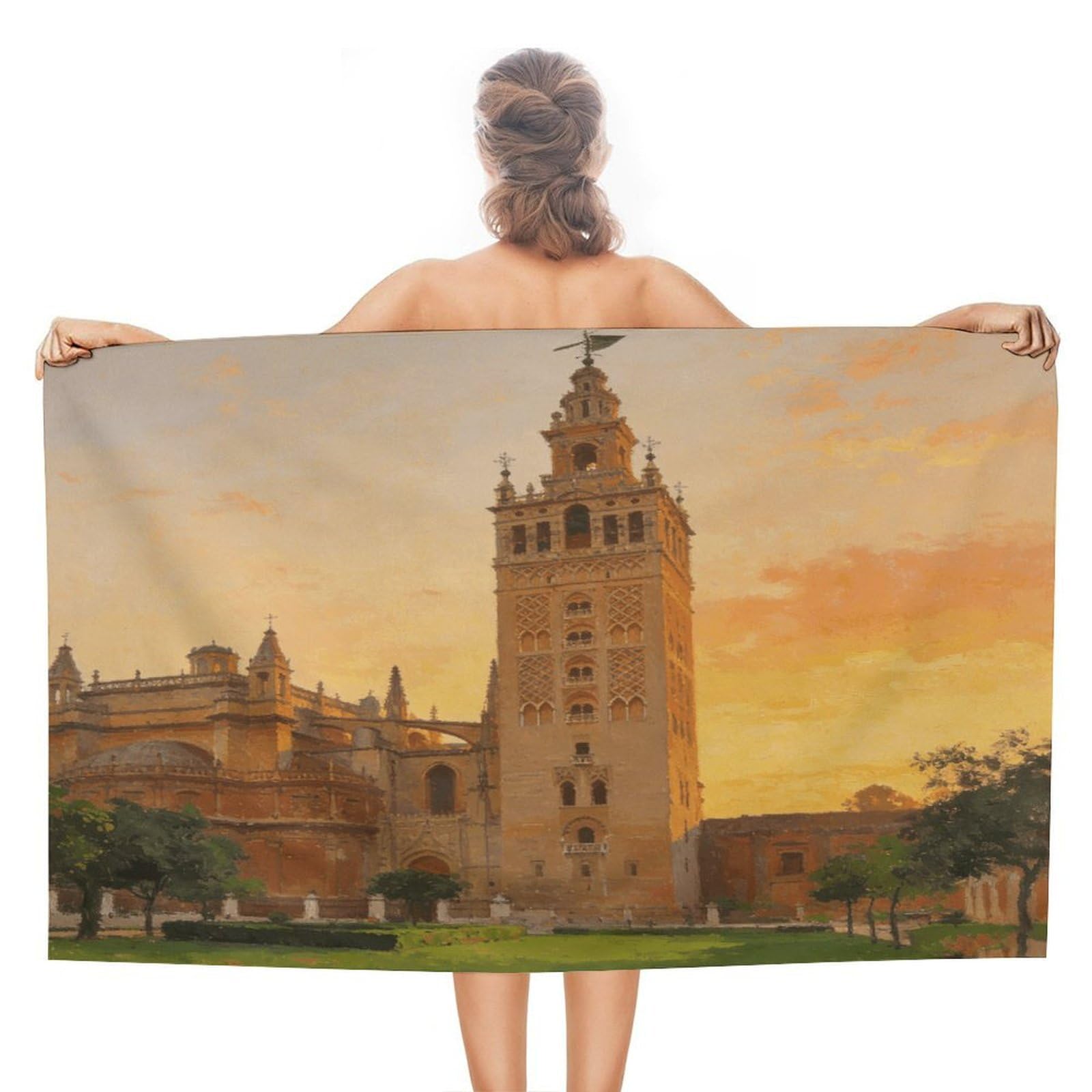 VstaDank Seville Beach Towel for Adult Quick Dry Sand Free Swim Towels Soft Large Size Pool Towels Lightweight Oversized Bath Towel for Travel, Camping, Swimming 51 X 31 Inches