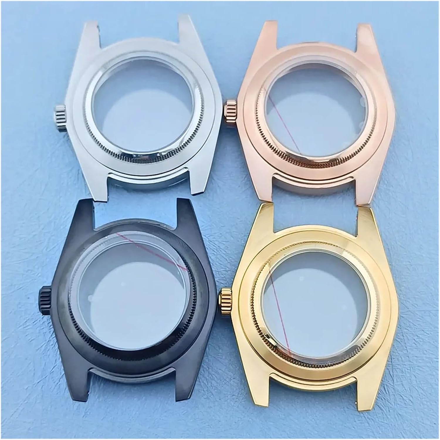 36mm 39mm Watch Case fit NH35/36 Movement Shell Sapphire 316Stainless Steel NH35 5ATM Waterproof Accessories(Black,36mm)