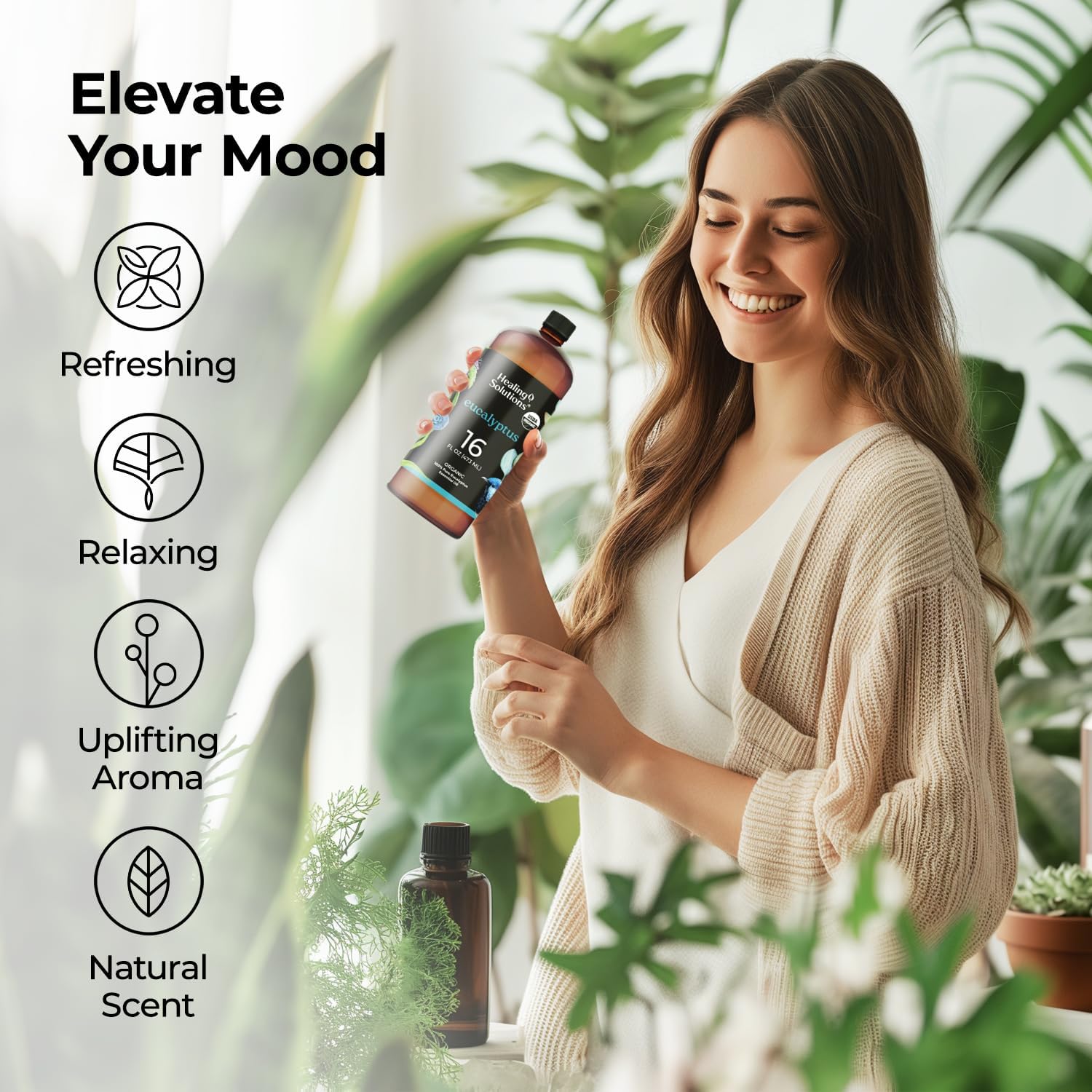 Healing Solutions Organic Eucalyptus Essential Oil 16 Fl Oz – Pure Eucalyptus Oil for Diffusers, Sprays, and Candle Making - Image 5