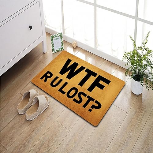 Miniatura 17 de Divertida alfombra de bienvenida para decoración del hogar, tapete antideslizante de bienvenida para interiores (30 x 18 pulgadas)
