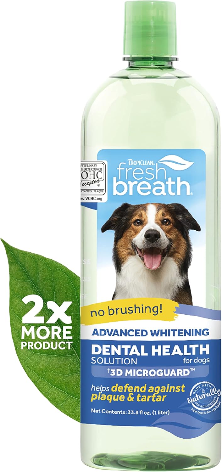 TropiClean Fresh Breath Dog Dental Water Additive Dog