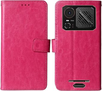 Premium Flip Leather Case Phone Cover for HOTWAV Hyper 8 Pro 6.78" Business Folio Protector Protection Wallet Stand Card Slots Rose