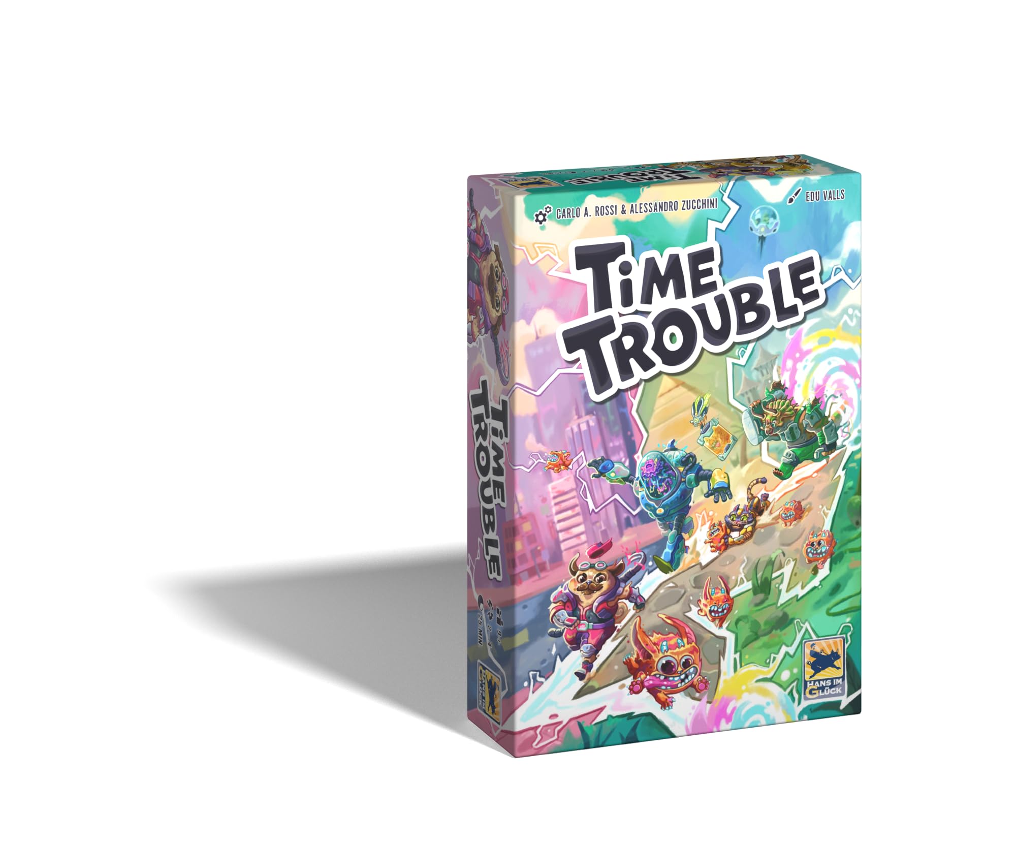 Hans im Glück, Time Trouble, Juego Familiar, Juego de Mesa, 2-4 Jugadores, a Partir de 9 años, 20-30 Minutos, alemán