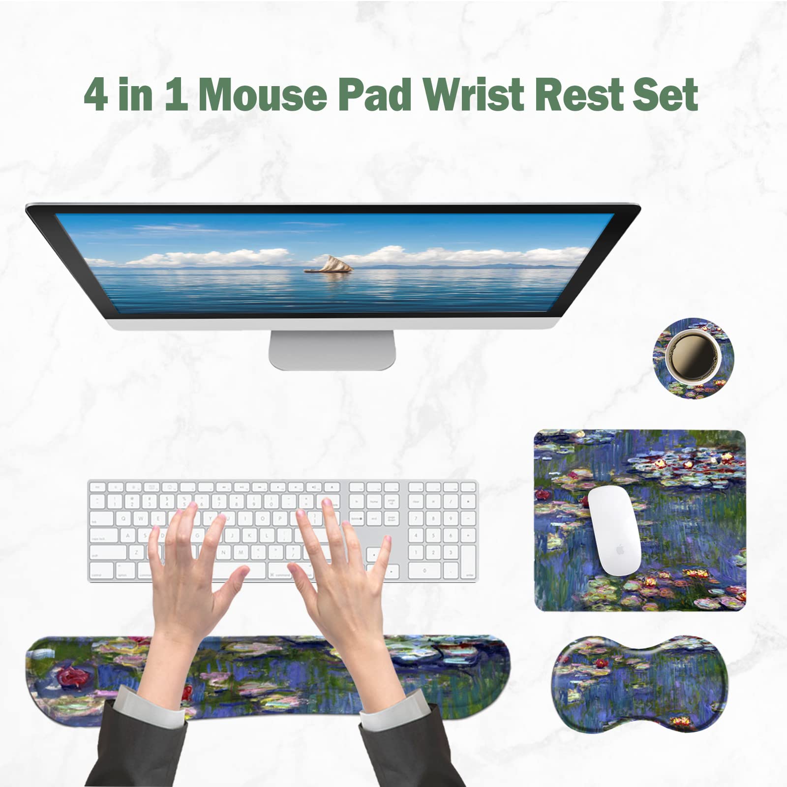 Ergonomisches Mauspad Mit Handgelenkstütze - Entspanntes Arbeiten Und Zocken