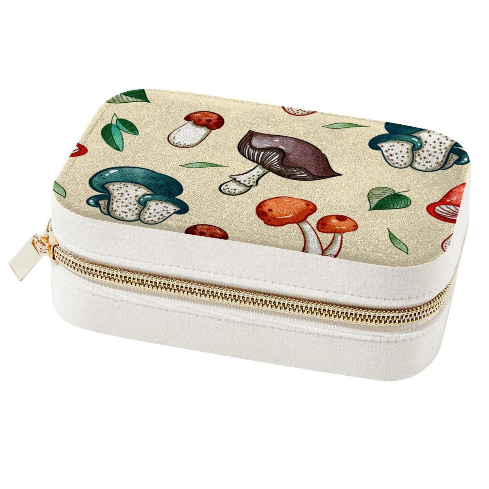 Boîte à bijoux portable : rangement compact en forme de champignon