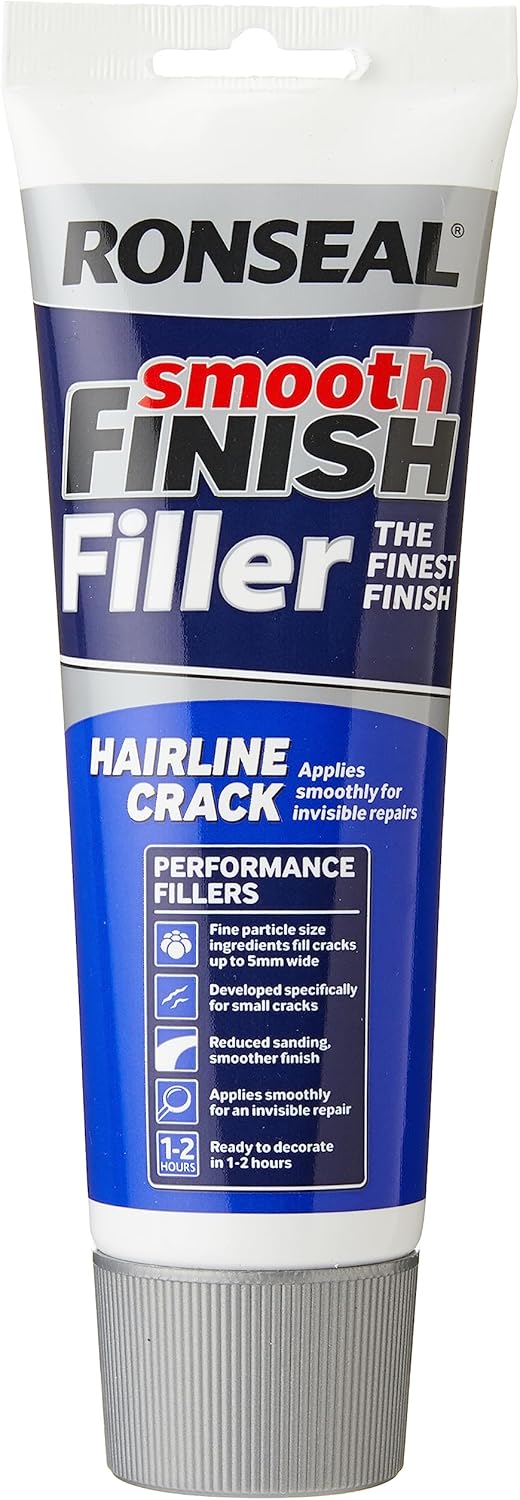 Ronseal Smooth Finish Filler Hairline Crack 330g, White Amazon.co.uk