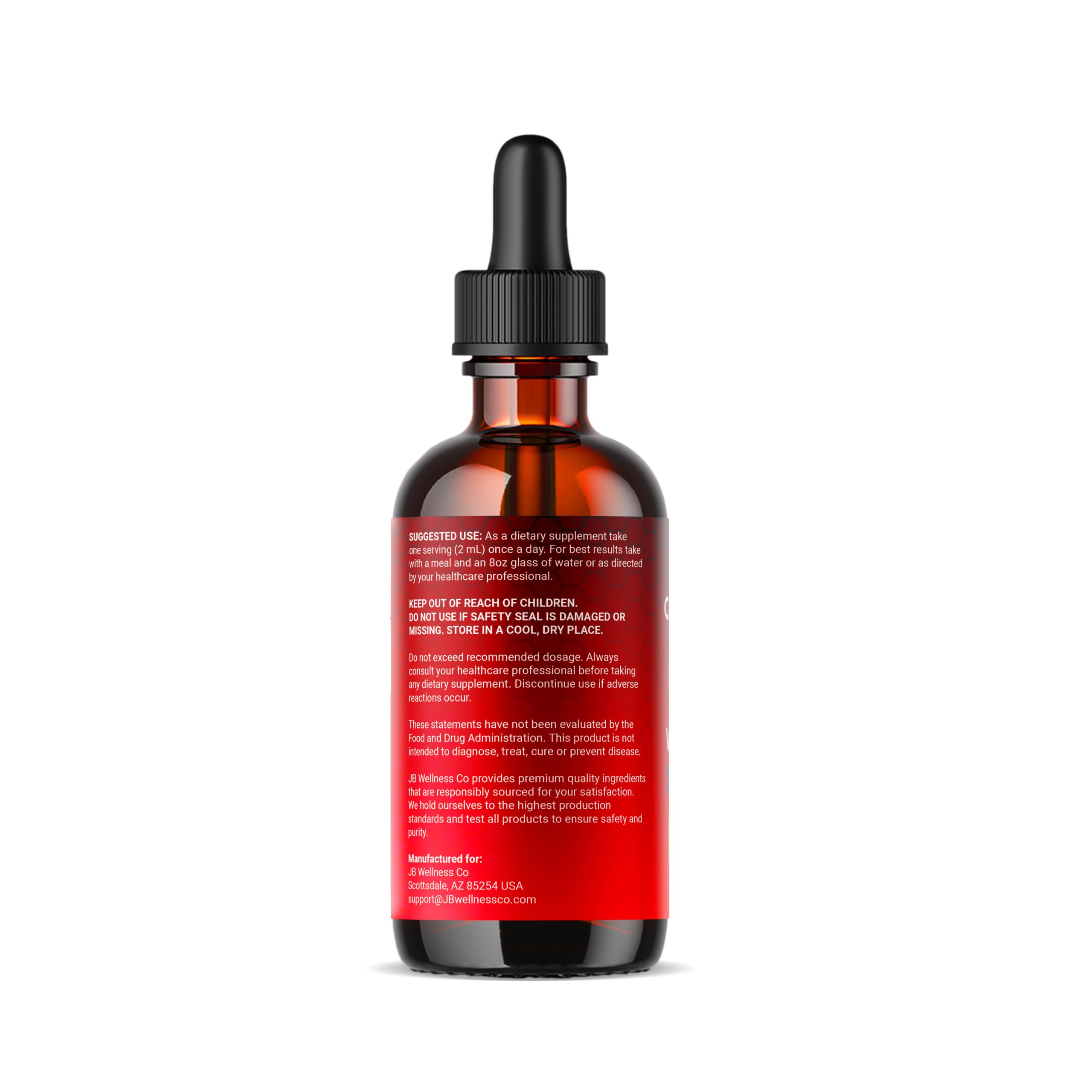Cayenne Pepper Supplement Liquid Drops + Hawthorn Berry, Vitamin D3 K2 Beet Root Powder, Ceylon Cinnamon, Turmeric Curcumin, Organic Panax Ginseng - 4oz — Amazon image 3