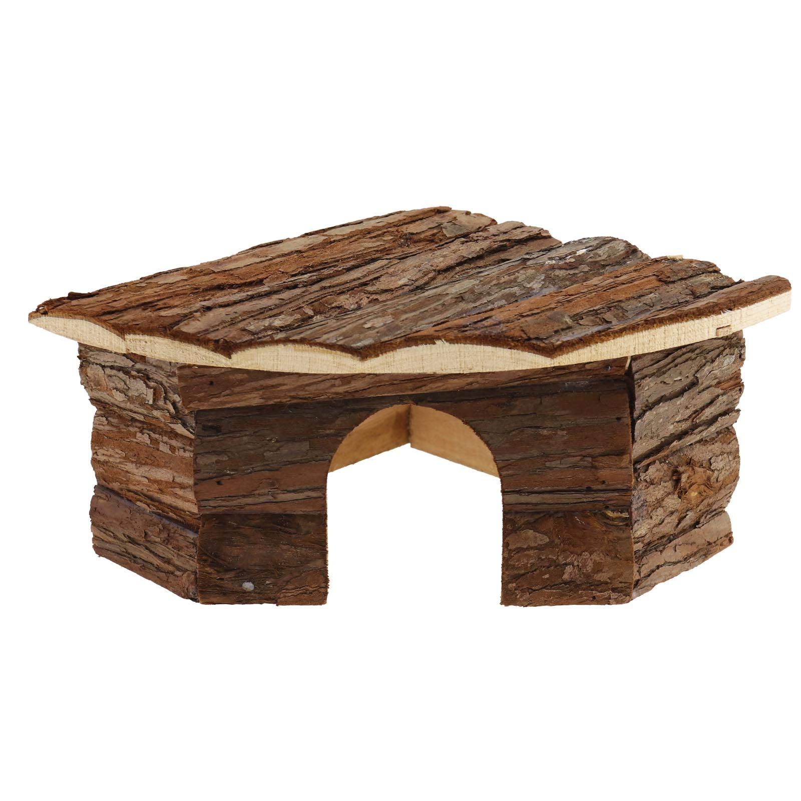 Create Idea Beautiful and Cute Nest Playground house for Hamsters Hedgehog Wooden House Circular Sector Corner Cage 31x21x13cm