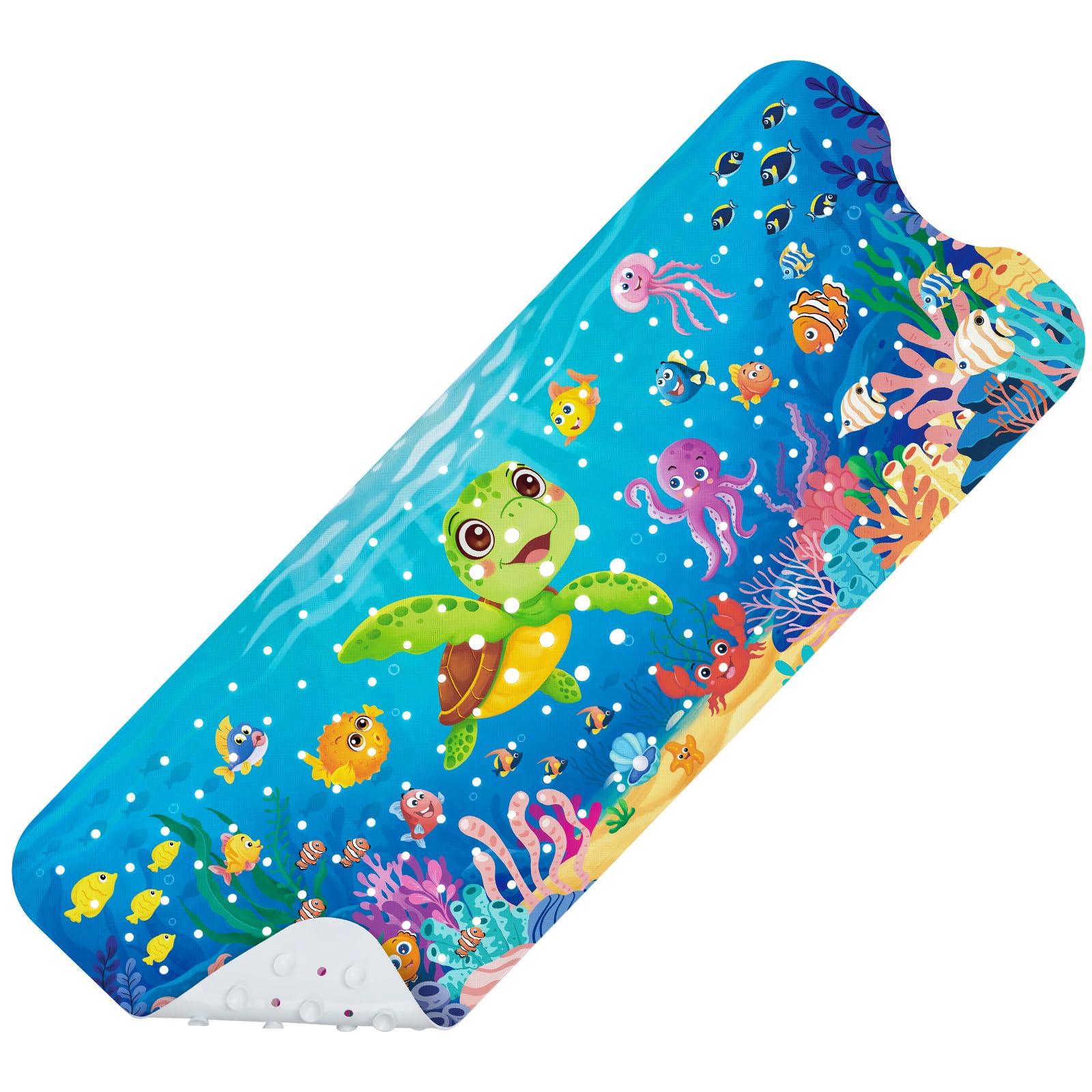 Kids Baby Bath Mat Non-Slip Toddler Long Bathtub Mat 40x100cm - Sea Turtle