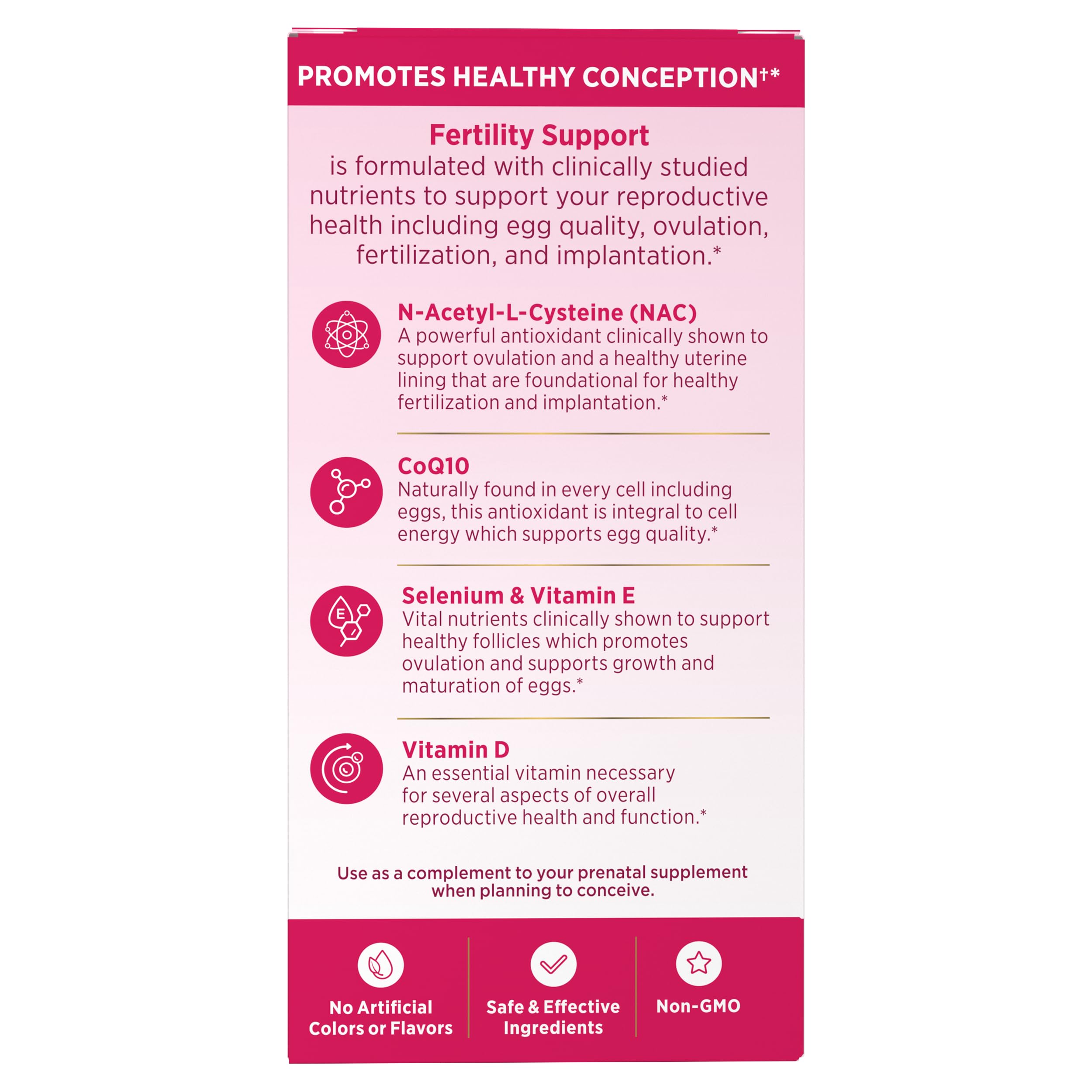 Nature's Bounty Optimal Solutions Fertility Support, 90 Capsules — Amazon image 8