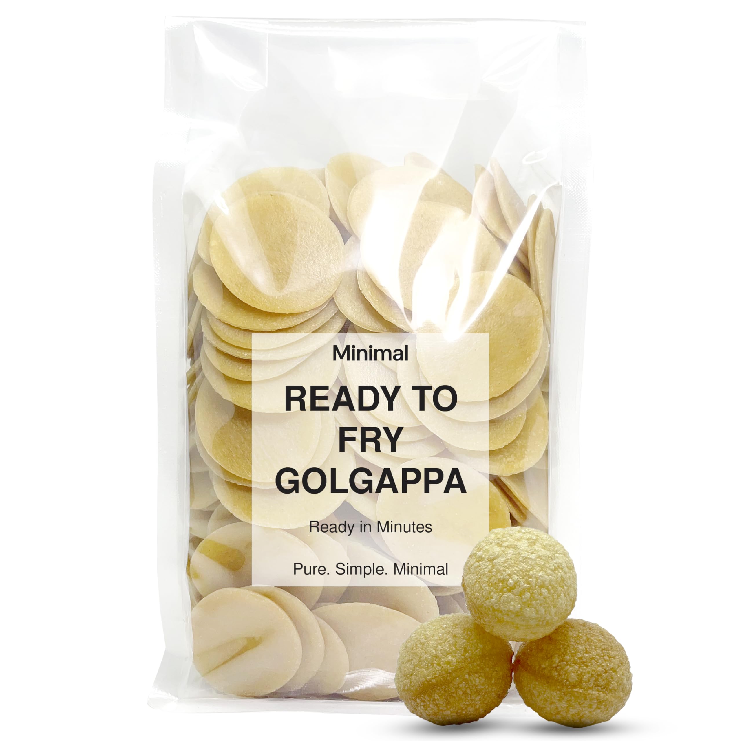 - Minimal Ready to Fry Dry Golgappa(Oval Papad),1Kg