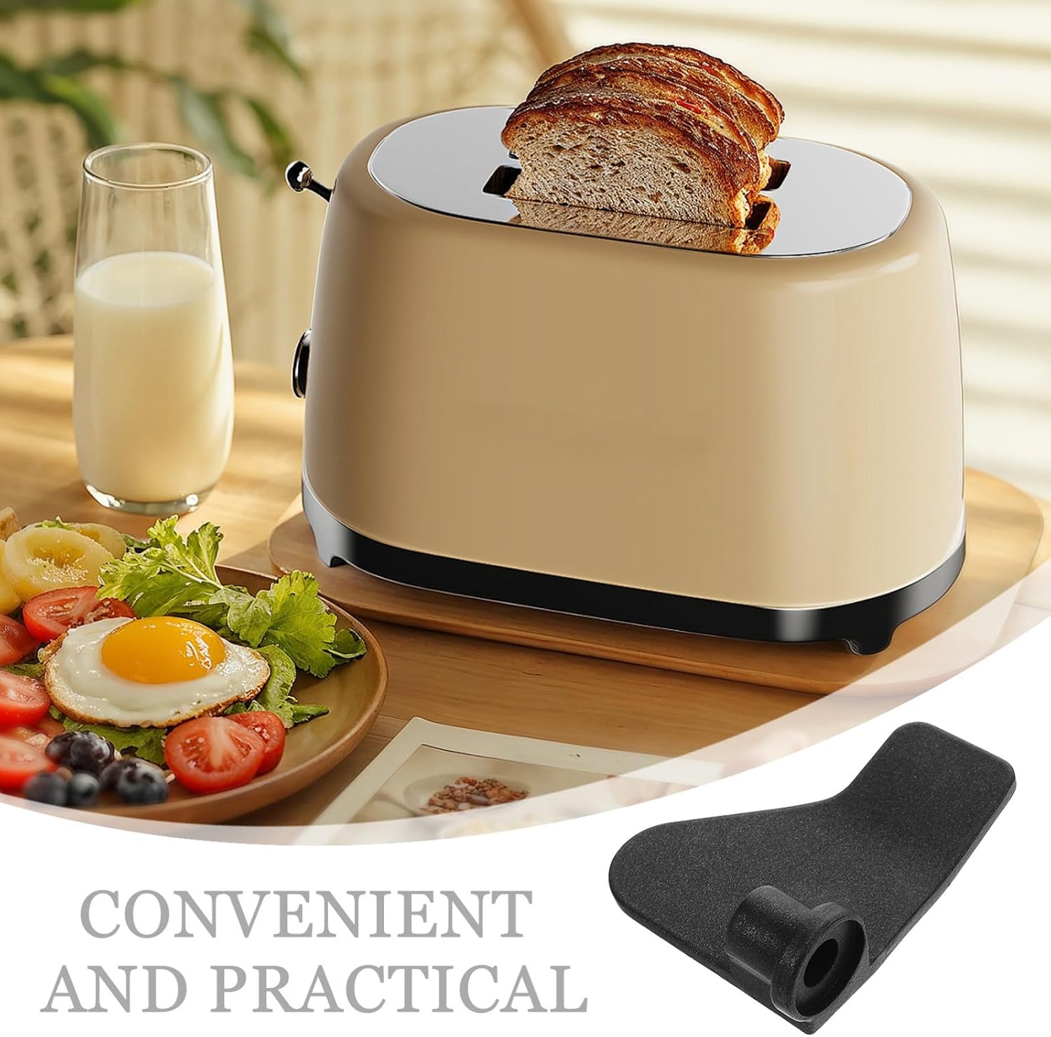 Universal Bread Machine Paddle Replacement, Black Stainless Steel