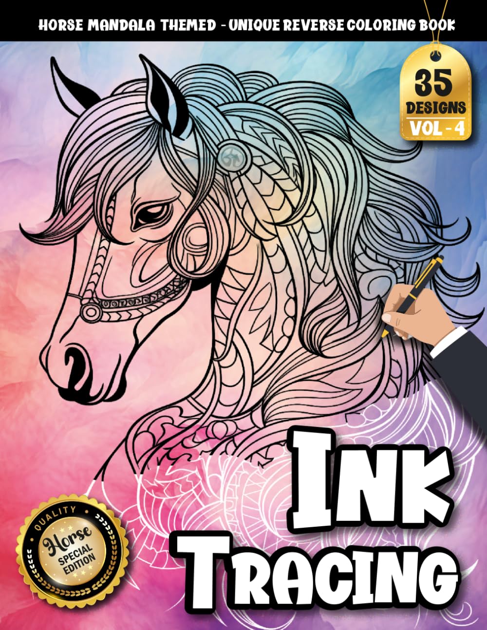 Ink Tracing Book: Horse Mandala for Creative Flow and Stress Reduction: Tracing Art Book for Adults for Anxiety Relief | Enjoy Therapeutic Tracing ... Horse Mandalas (Horse Mandala Tracing Series)