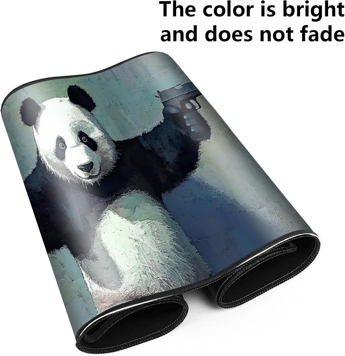 Playmat for MTG,Game Mat 24 x 14 inches, Non Slip Rubber Backing TCG and Board Game Mat for Cards,Mousepad Desk Mats-Panda