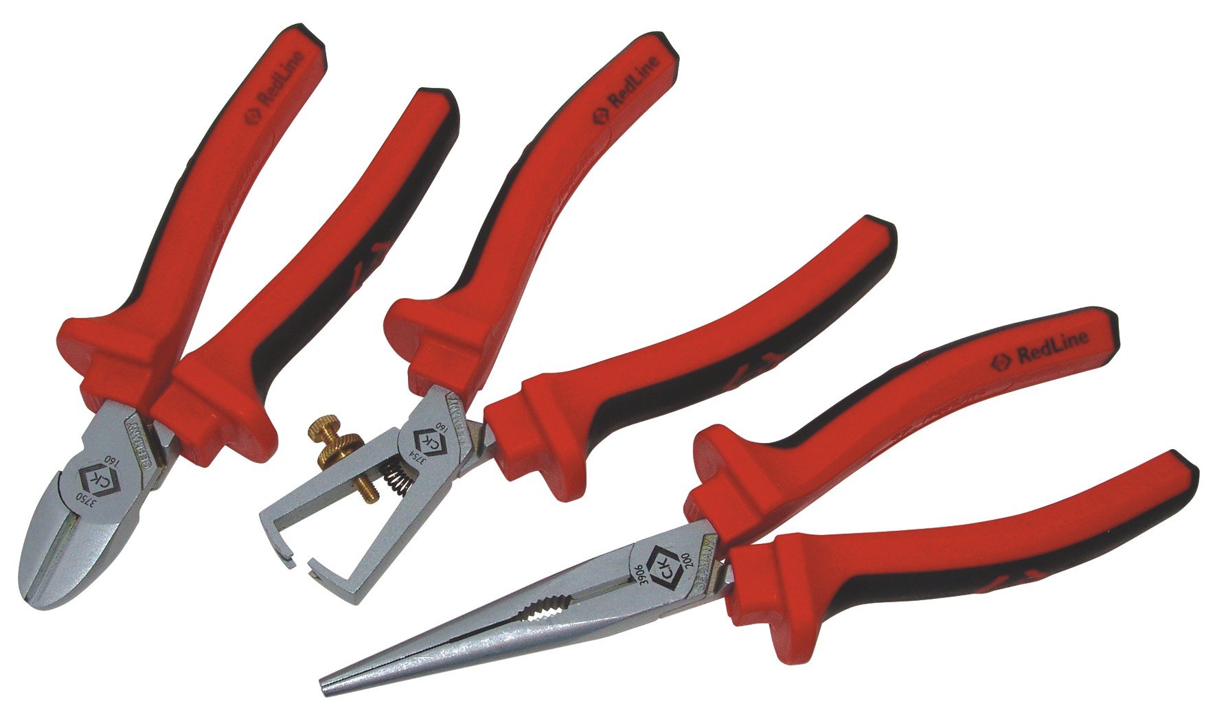 C.K T3804 Redline Jeu de 3 pinces avec branches ergonomiques Redline
