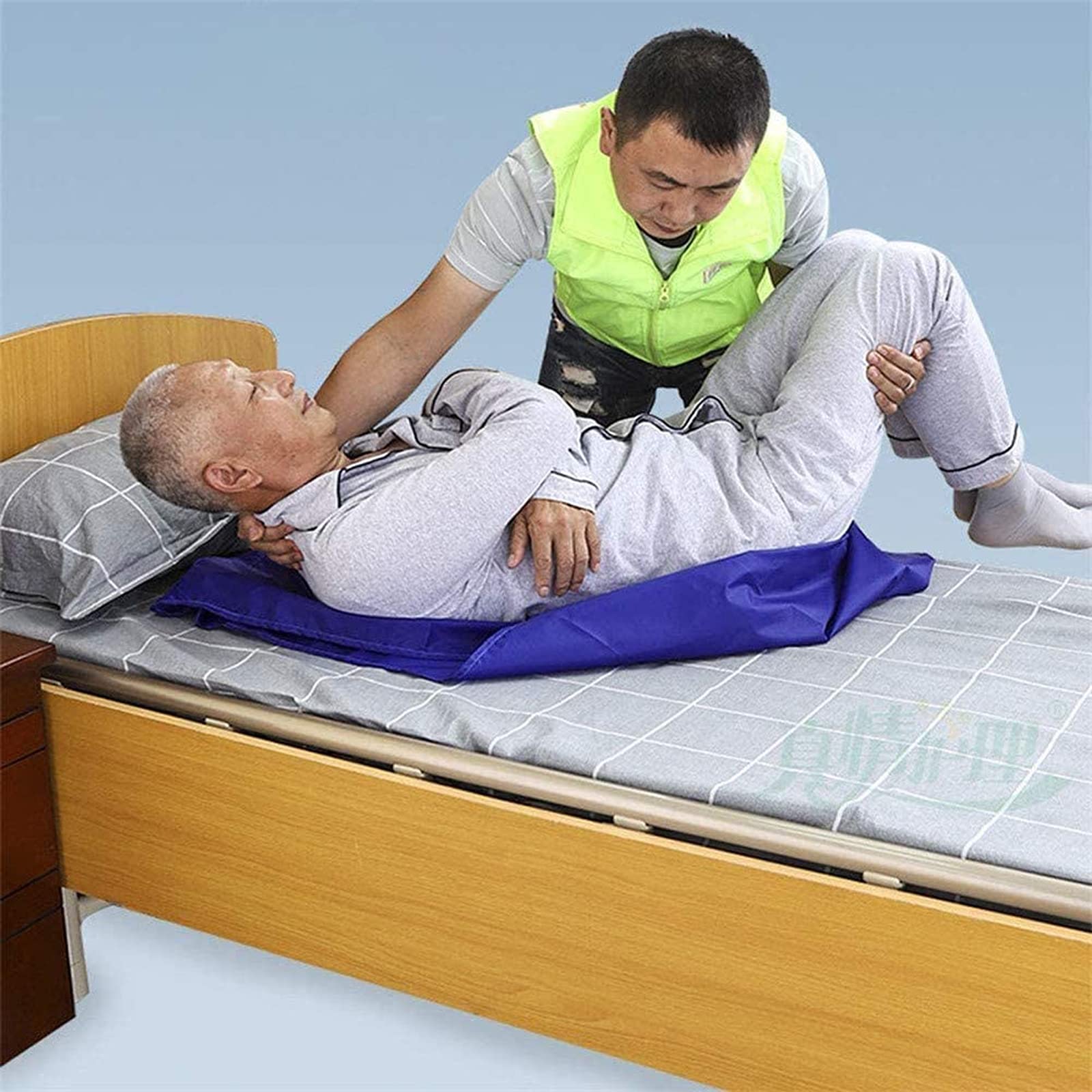 Tablas de Transferencia con cinturón Deslizante, Elevador para Pacientes bariátricos, Asistencia para el Transporte médico, Almohadilla de posicionamiento de 90 x 70 cm