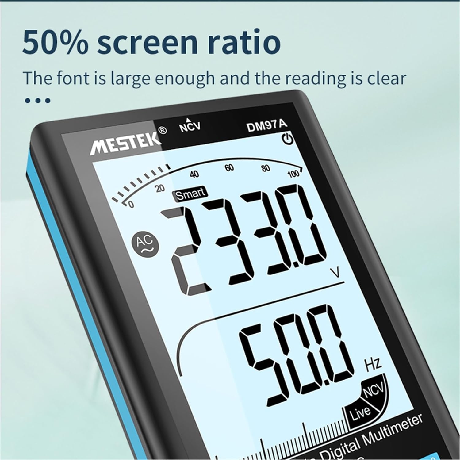 LCD Backlight Ambient Temperature Data Hold 9999 Counts Ultra Thin Small Light Large Screen Resistance Capacitance Multimeter