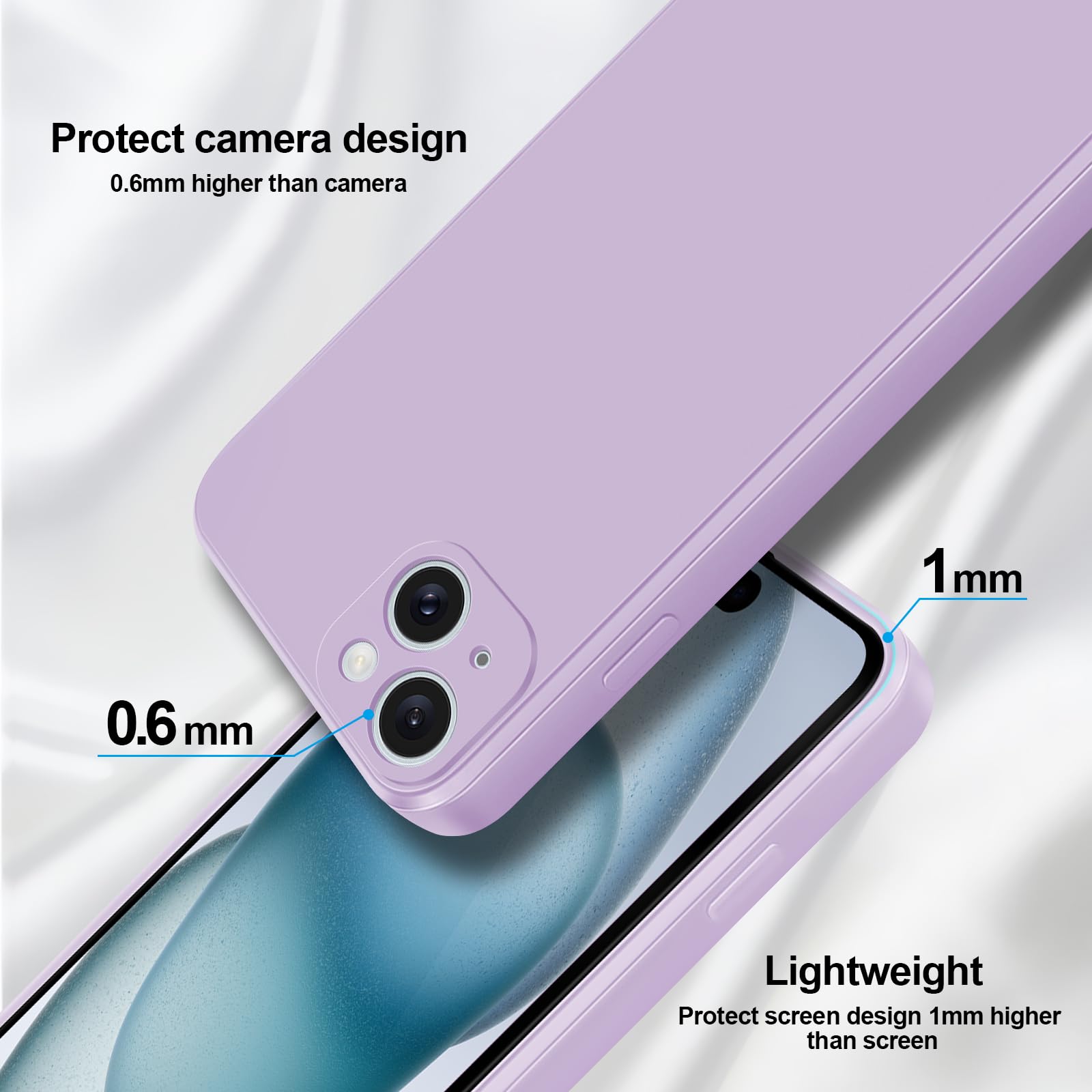 GiiYoon Case Compatible with iPhone 15, Silky-Soft Touch Full-Body Protective Phone Silicone Case - Image 3