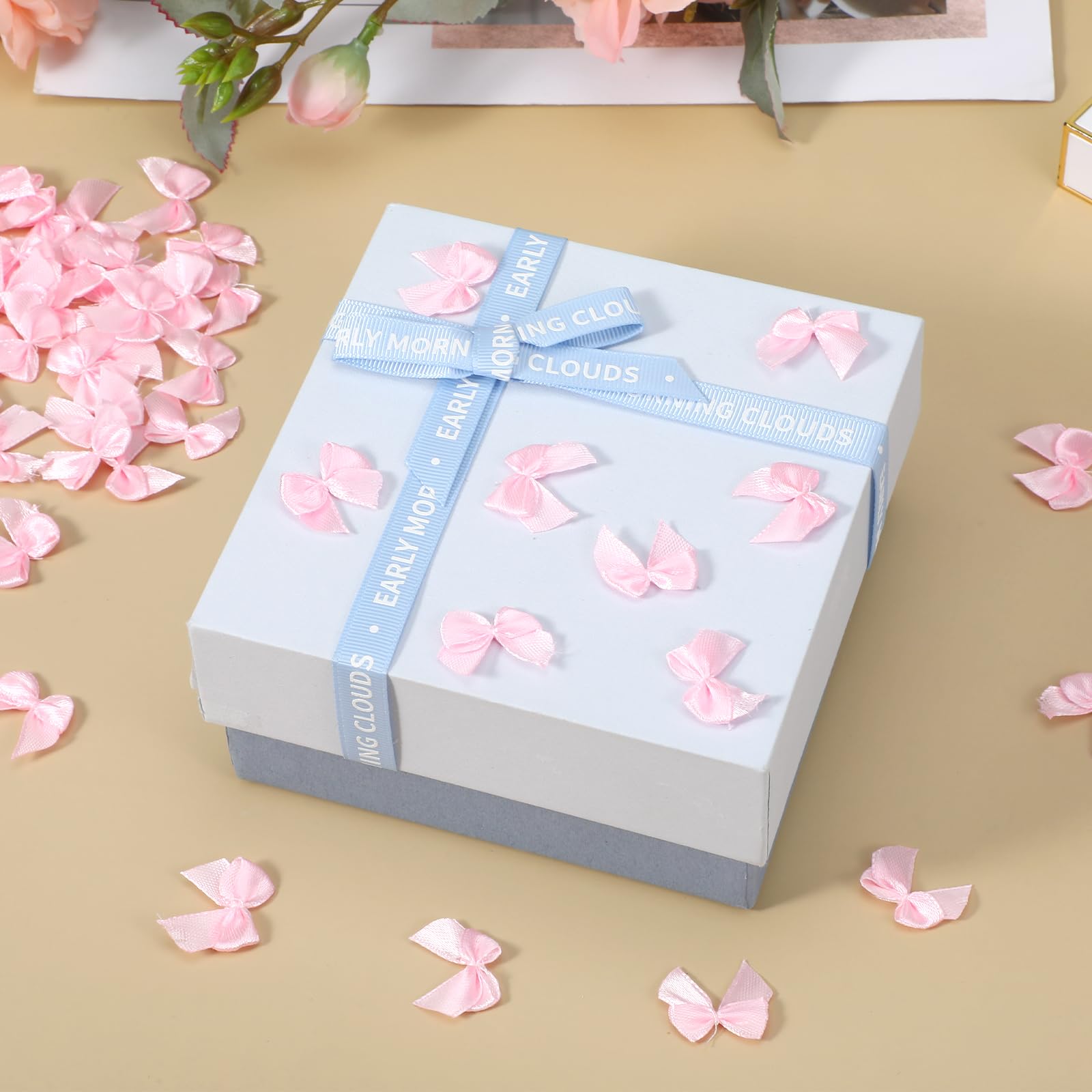 Mini Fiocchi In Raso Rosa Per Artigianato – Piccoli Nodi In Tessuto Per Decorazioni Fai Da Te, Accessori Capelli E Spille, Confezione Assortita