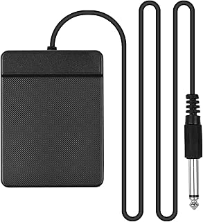 IUPPA 6.35mm Interface Compact Sustain Pedal Universal Single Pedal for Musical Instruments Portable Roll Up Piano Electronic Keyboard Elctronic Roll Up Drum