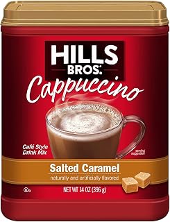 Instant Salted Caramel Cappuccino Mix, Easy to Use and Convenient, Enjoy Coffeehouse Flavor from Home, 14 Oz