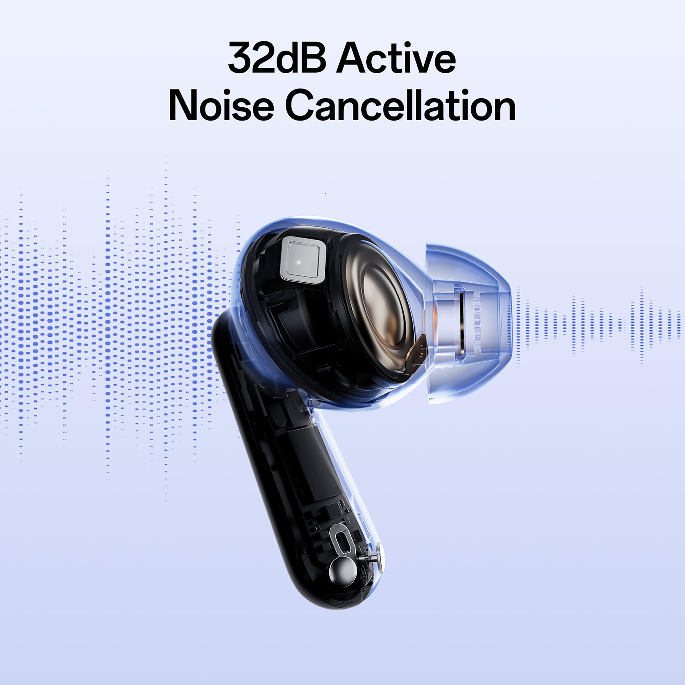 Oppo Enco Bud 3Pro+ True Wireless in Ear Earbuds with 12.4mm Driver and 32dB ANC, 43Hrs Playtime,Low Latency,Fast Charging,BT 5.4,IP55 (Sonic Blue) — Amazon image 4