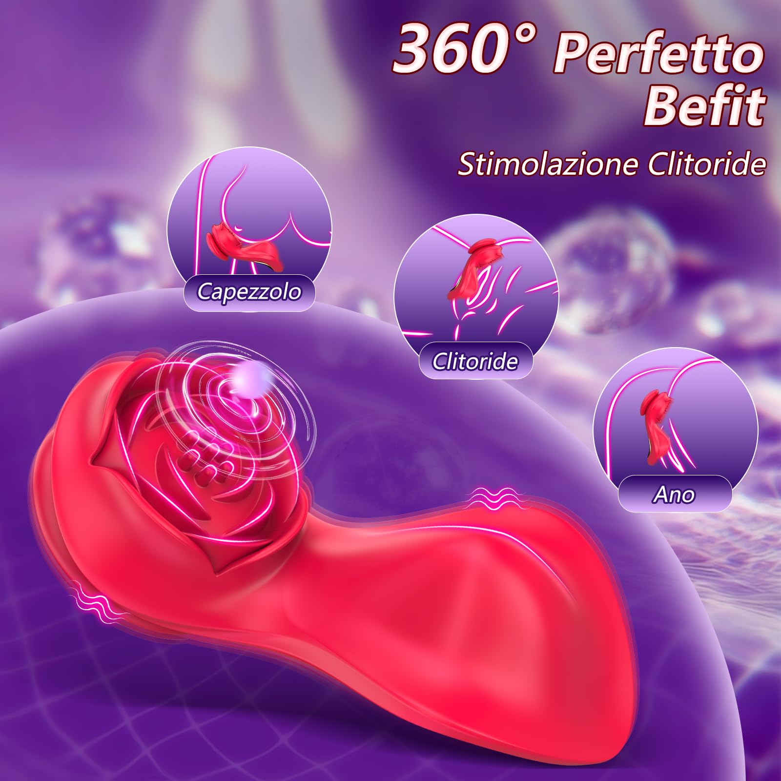Vibratoriper Donne Sex Toy Per Coppie - Vibratoreper Donna Professionale Stimolatore Clitorideo per Lei con 7 Vibrazioni, Vibratore Indossabile a Farfalla con App e Telecomando Sexytoysys Coppia