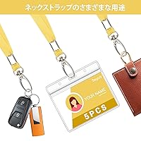 Amazon | Segarty idカードホルダー 5本セット 名札ケース 黄色