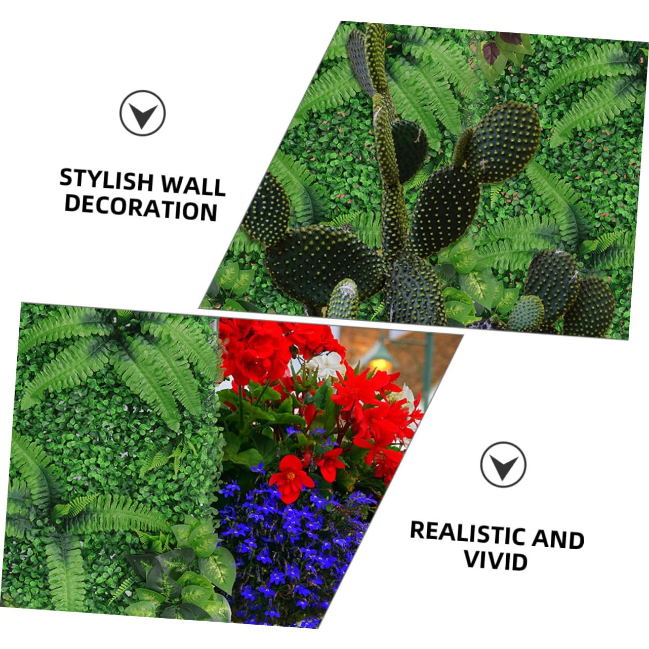 Pannello di Siepe Sintetica da Parete 2 Pezzi in Plastica Resistente alle Intemperie Decorazione Murale Piante Artificiali per Esterni e Interni Decorazione Giardino Matrimoni