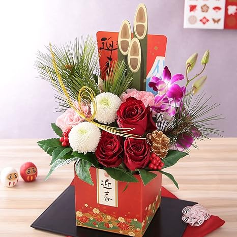 Amazon 22 迎春 正月飾り おまかせアレンジ 凛 花 生花 フラワー アレンジメント イベントギフト フラワーアレンジメント オンライン通販 Amazon 22 迎春 正月飾り おまかせアレンジ 凛 花 生花 フラワー アレンジメント イベントギフト フラワーアレンジメント オンライン通販