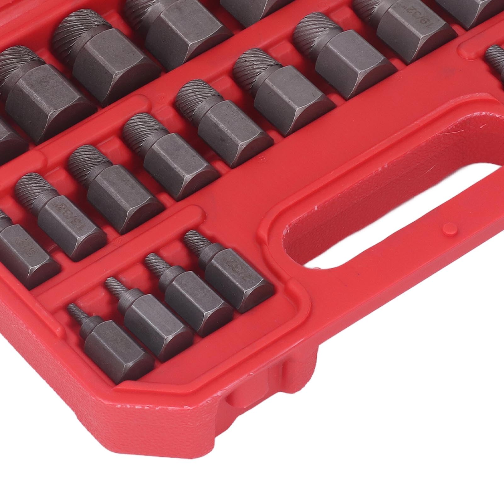 Generic Juego de Extractores de Pernos de 25 Piezas, Herramientas Duraderas para la Eliminación Eficiente de Sujetadores Dañados y Resbaladizos Hechos de Acero Al Cromo Molibdeno