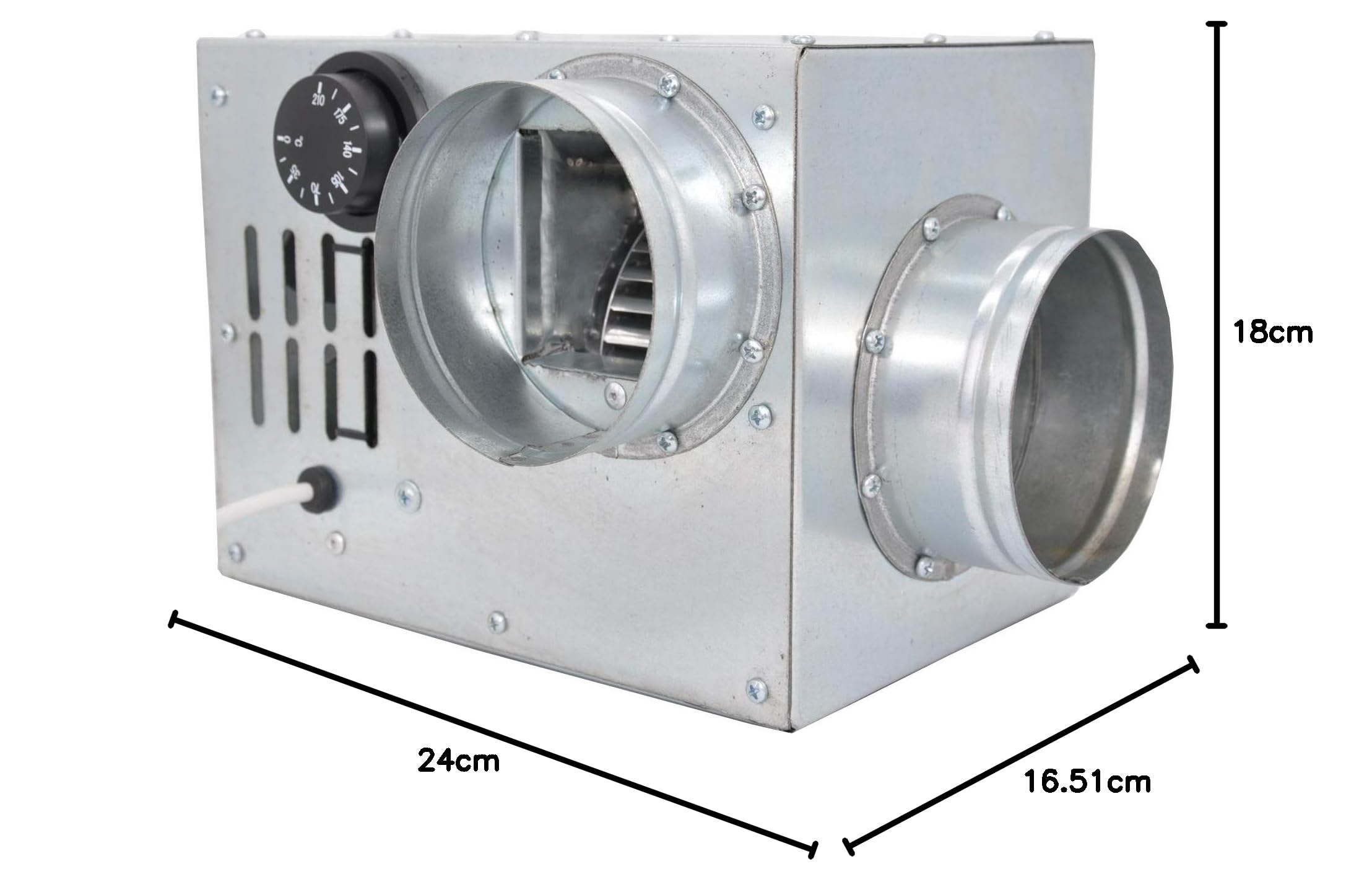 Ventilateur turbine de cheminée AN0.5 100 mm 200 m3/h Taille compacte Ventilateur à air chaud Boost