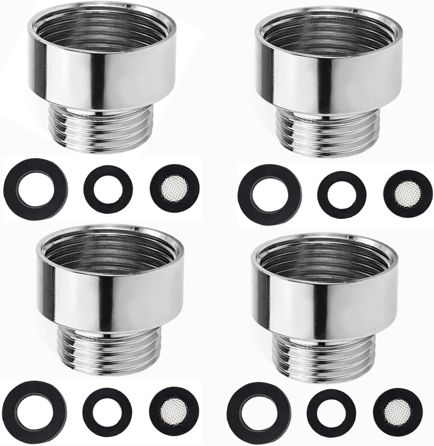 4 Pcs Shower Hose Connector Shower Adapter 3/4'' Female to 1/2'' Male