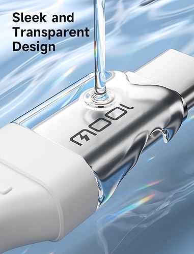 Miniatura 4 de JSAUX Cable USB C a USB C 2 unidades de 6.6 pies, cable USB-C de 100 W para iPhone 15 USBC tipo C, cable de carga trenzado compatible con iPhone 15