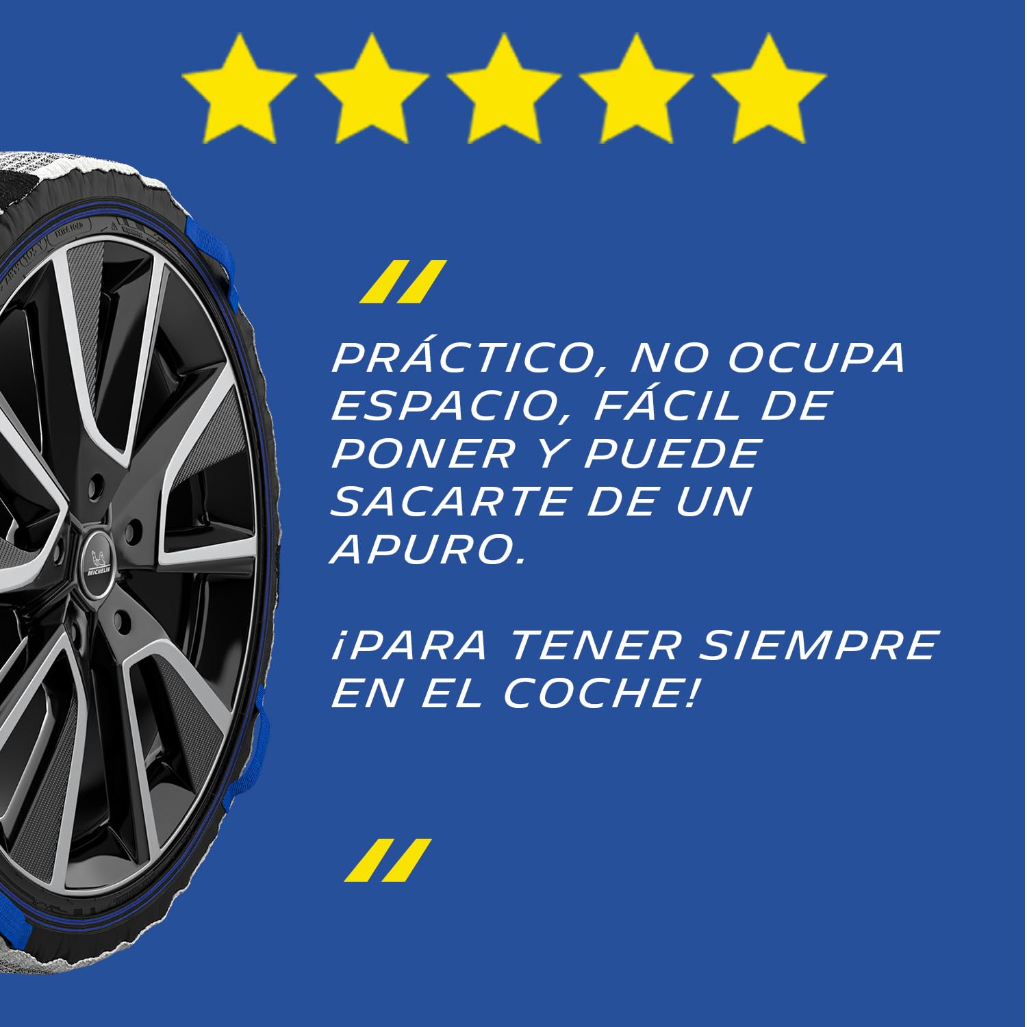 MICHELIN 008419 SOS GRIP Cadenas de nieve textiles Coche, Fundas de nieve para neumáticos, EVO 9