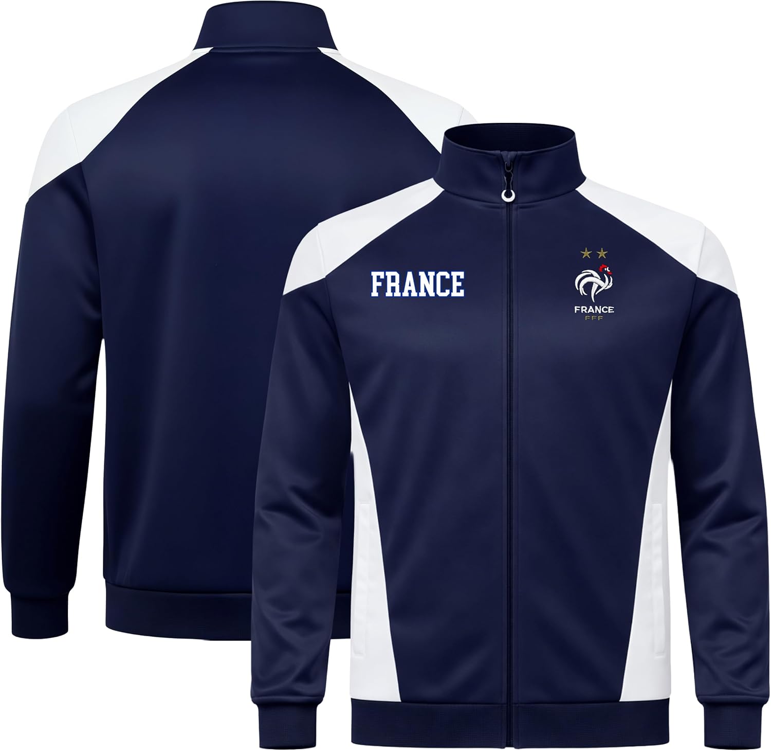 Icon Sports Officially Licensed French Football Federation Track Jacket - Unisex Adult - Image 2