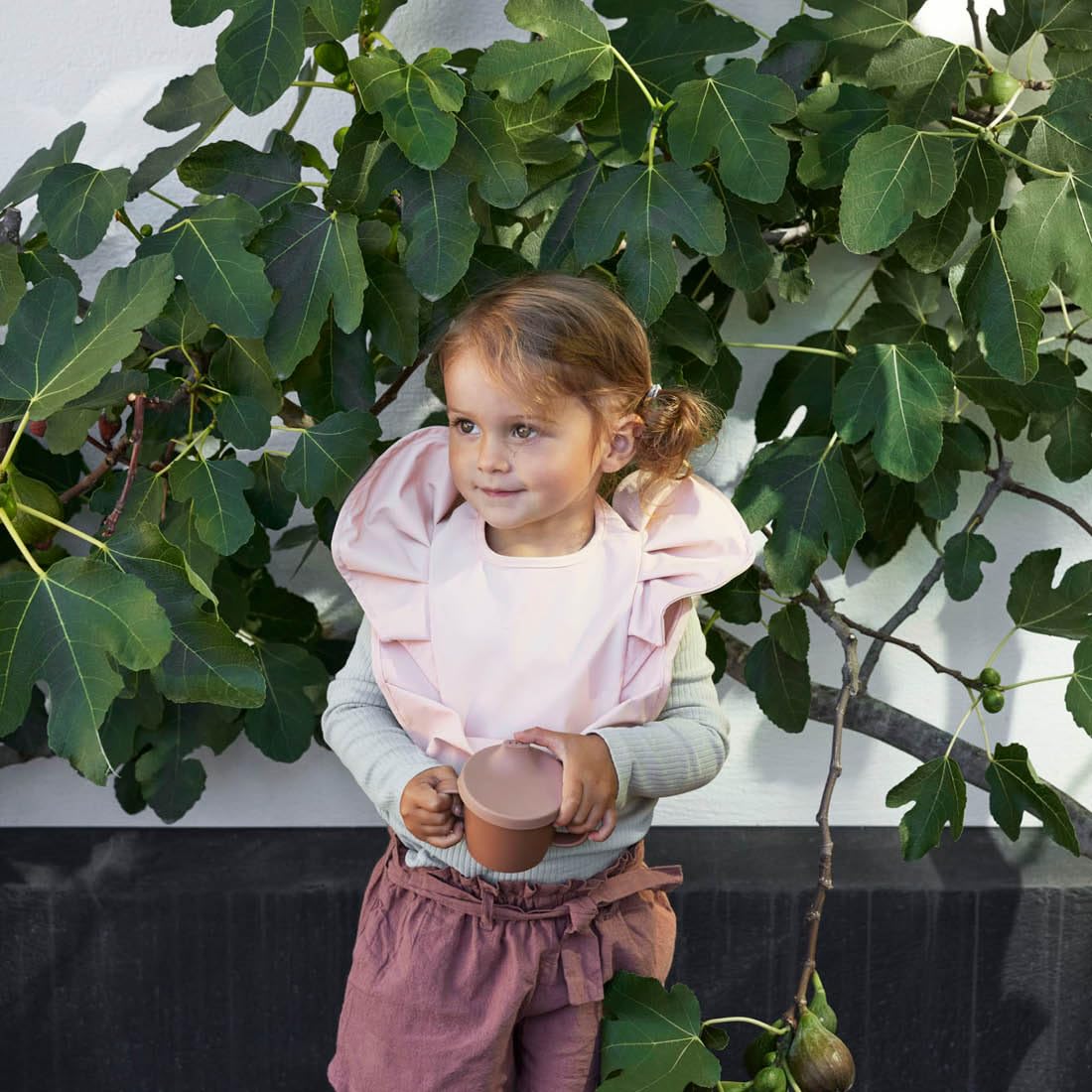 Elodie Details Bavaglino Impermeabile per Bimbo e Bimba Design Scandinavo - Powder Pink, Rosa
