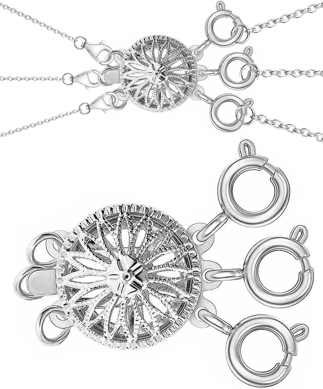 Dailyacc Layered Necklace Clasp for Women Slide Jewelry
