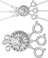 Vista 11 de Dailyacc Cierre de collar en capas para mujer, cierre de joyería deslizante de plata y oro de 14 quilates, conectores de pulsera