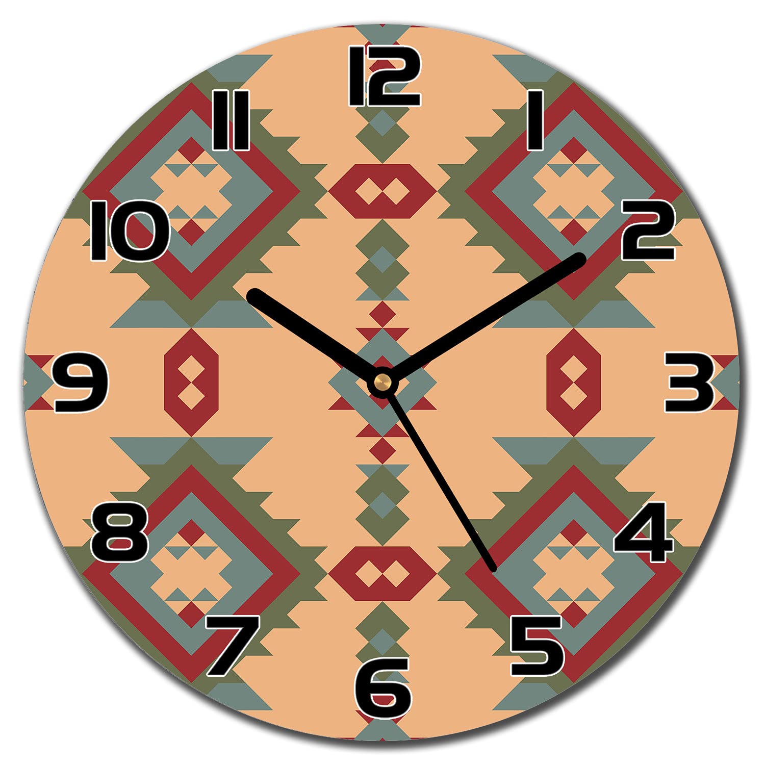 Horloge en verre 30 cm lisible et facile à nettoyer pour salon