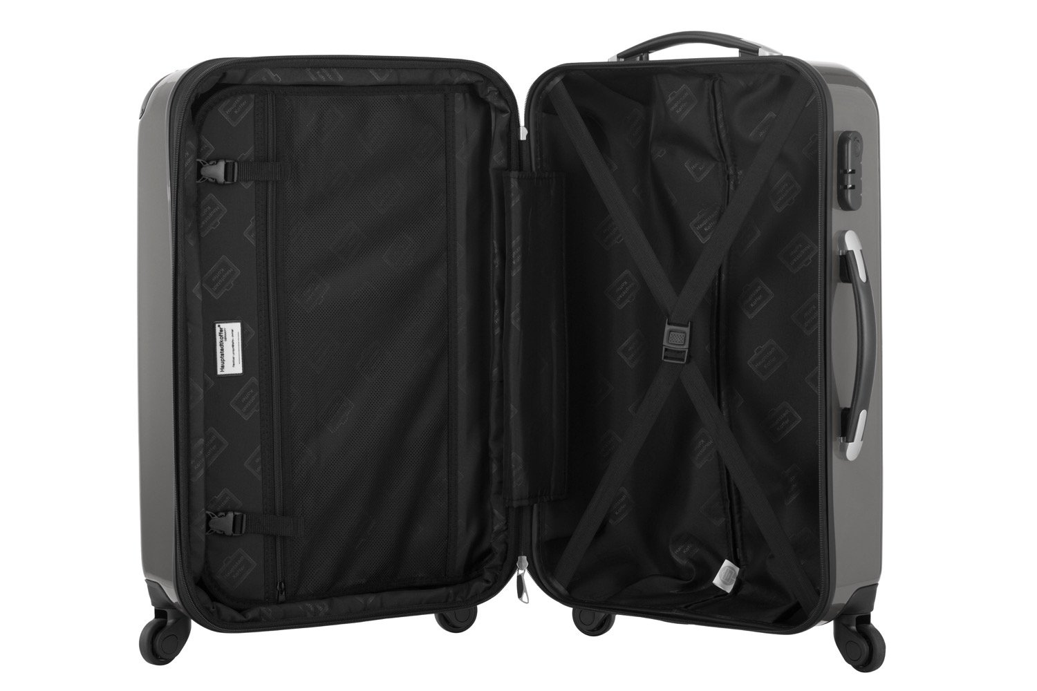 Hauptstadtkoffer ALEX Walizka Kabinowa 55x38x23 cm, 42 L, Zamek Szyfrowy, Rozszerzalna Twarda Skorupa PC ABS, 3,2 kg, 4 Podwójne Kółka, tytanowy